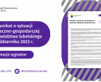 Komunikat o sytuacji społeczno-gospodarczej województwa lubelskiego październik 2023 r. Foto