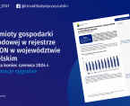 Podmioty gospodarki narodowej w rejestrze REGON w województwie lubelskim Stan na koniec czerwca 2024 r. Foto