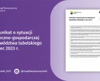 Komunikat o sytuacji społeczno-gospodarczej województwa lubelskiego marzec 2023 r. Foto