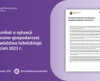 Komunikat o sytuacji społeczno-gospodarczej województwa lubelskiego kwiecień 2023 r. Foto