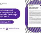 Komunikat o sytuacji społeczno-gospodarczej województwa lubelskiego kwiecień 2024 r. Foto