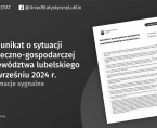 Komunikat o sytuacji społeczno-gospodarczej województwa lubelskiego wrzesień 2024 r. Foto