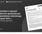 Komunikat o sytuacji społeczno-gospodarczej województwa lubelskiego listopad 2024 r. Foto