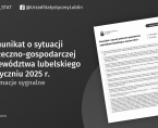 Komunikat o sytuacji społeczno-gospodarczej województwa lubelskiego styczeń 2025 r. Foto
