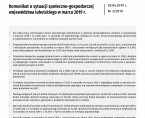 Komunikat o sytuacji społeczno-gospodarczej województwa lubelskiego marzec 2019 r. Foto