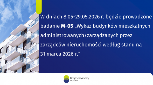Badanie M-05 „Wykaz budynków mieszkalnych administrowanych/zarządzanych przez zarządców nieruchomości według stanu na 31 marca 2026 r.”